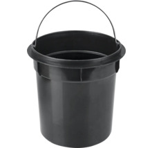 Seau noir avec poignée en métal