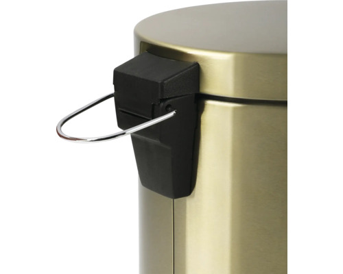 Vue détaillée d'une poubelle à pédale avec mécanisme à pédale