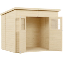 Offener Holz Geräteschuppen mit Doppeltür