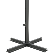Support de parasol en métal avec base en croix