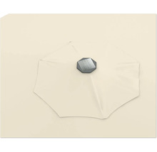 Vue détaillée d'un parasol avec une fermeture octogonale