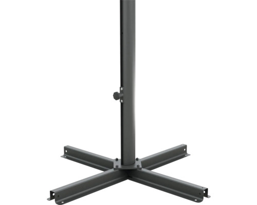 Support de parasol en métal avec base à quatre pieds