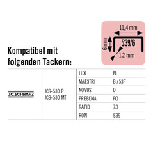 Informationen zur Kompatibilität von Tackern mit J.C. Schwarz Klammern