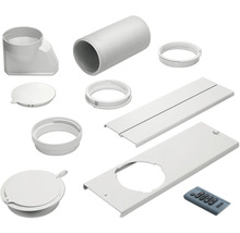 Kit d'accessoires pour climatiseurs avec tuyau d'évacuation, joint de fenêtre et télécommande