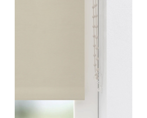 Beige Fensterrollo mit Kettenzug