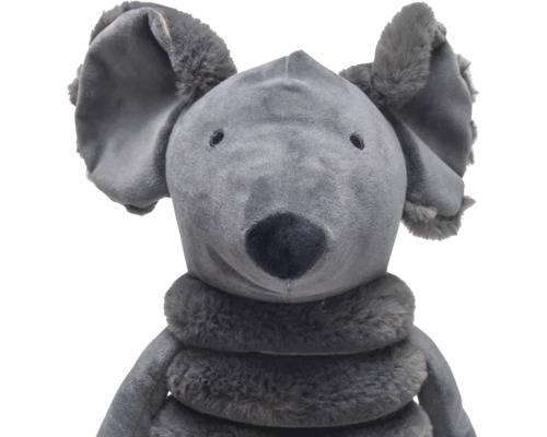 Souris en tissu grise comme peluche