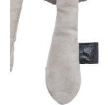 Oreille d'animal en peluche avec étiquette