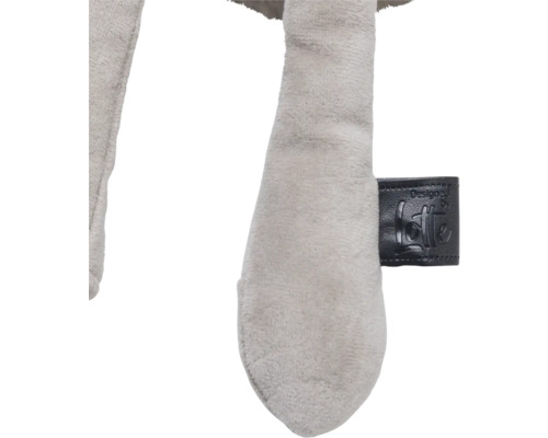 Oreille d'animal en peluche avec étiquette