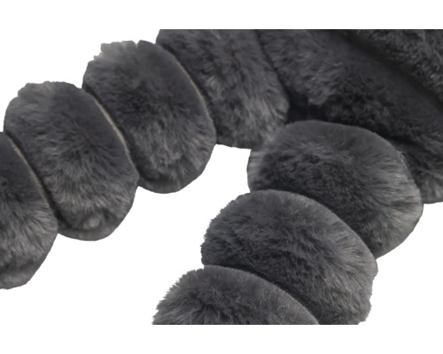 Chenille grise de bande de rideau en fourrure