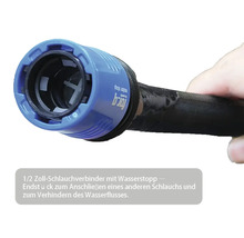 Raccord de tuyau d'arrosage avec arrêt d'eau pour tuyaux de 1/2 pouce