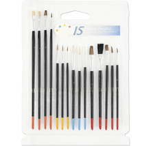 Set de 15 pinceaux pour matériel d'artiste