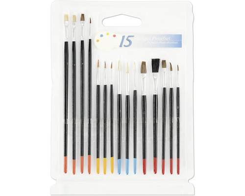 Set de 15 pinceaux pour matériel d'artiste