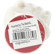 Sous-verre en buis avec étiquette