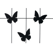 Grille décorative avec trois motifs de papillons.