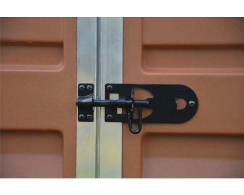 Detailansicht eines Toilettentürriegels