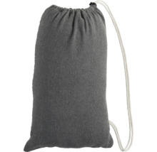 Sac gris avec cordon de serrage