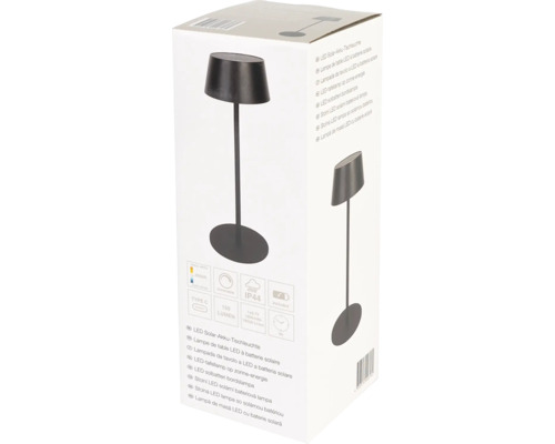 Verpackung einer LED Solar Akku Tischleuchte