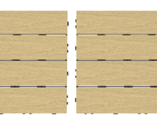 Deux dalles de terrasse en bois