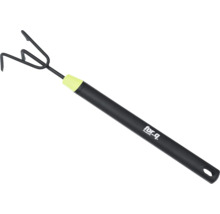 Petite cultivatrice avec trois dents et manche en plastique