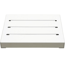 Quadratische Duschablage mit Schlitzen