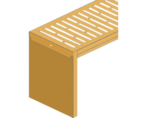Illustration d'un caniveau de drainage avec fentes
