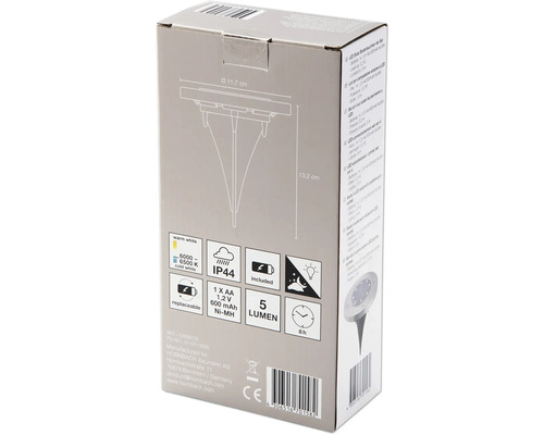 Verpackung von LED Solar Bodenleuchten im 4er Set