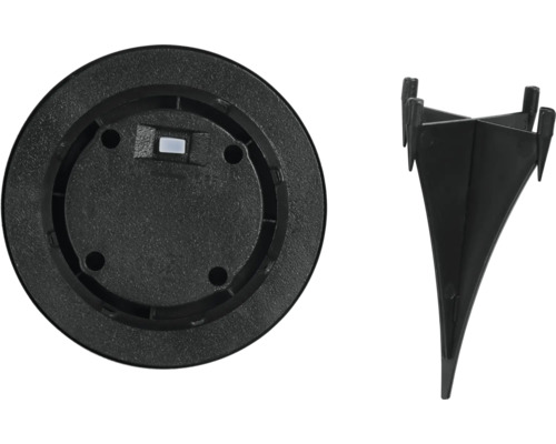 Bodenplatte und Erdspieß für Gartenleuchte