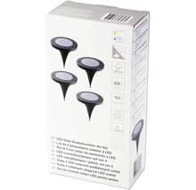 LED Solar Bodenleuchten Viererset in der Verpackung