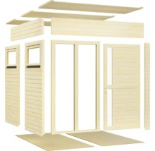 Pièces détachées d'un abri de jardin en bois