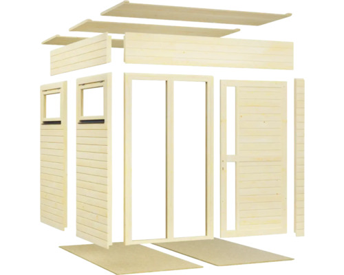 Kit de maison de jardin en bois avec porte et fenêtre