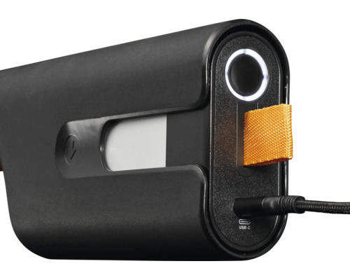 Batterie de secours noire avec port USB-C