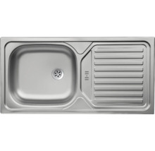 Spülbecken aus Edelstahl mit Abtropffläche