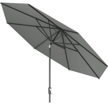 Grauer rechteckiger Sonnenschirm für den Aussenbereich