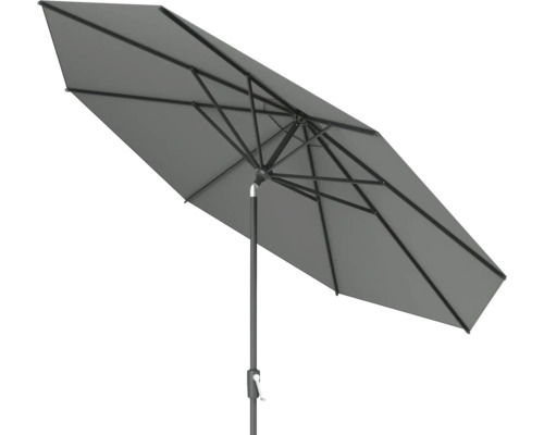 Grauer rechteckiger Sonnenschirm für den Aussenbereich