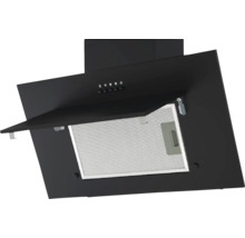 Hotte aspirante avec clapet ouvert et filtre