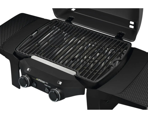 Barbecue avec grille et boutons de commande