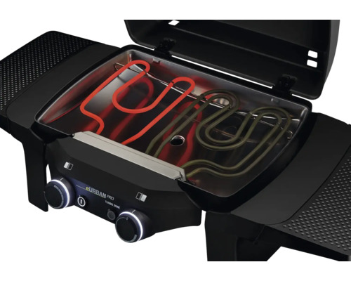 Gril électrique avec élément chauffant et commandes