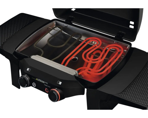 Barbecue électrique avec deux éléments chauffants