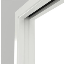 Vue détaillée d'un cadre de porte blanc