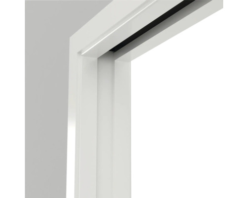 Vue détaillée d'un cadre de porte blanc