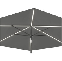 Parasol carré avec éclairage LED