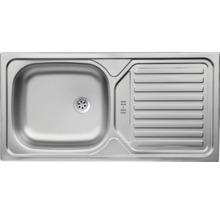 Spüle aus Edelstahl mit Abtropffläche