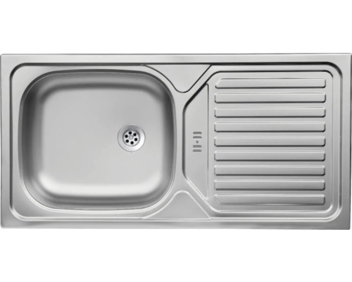 Spüle aus Edelstahl mit Abtropffläche