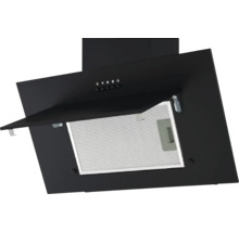 Dunstabzugshaube in Schwarz mit Metallfettfilter