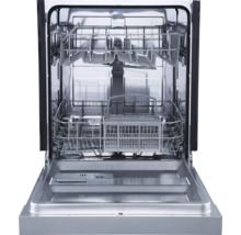 Lave-vaisselle ouvert avec paniers à vaisselle