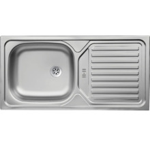 Spülbecken aus Edelstahl mit Abtropffläche