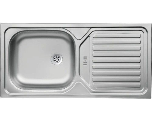 Évier en acier inoxydable avec égouttoir