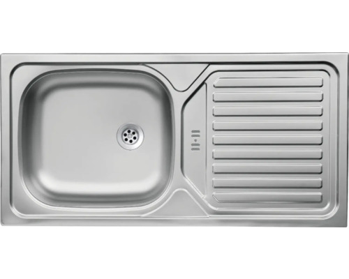 Évier en acier inoxydable avec égouttoir