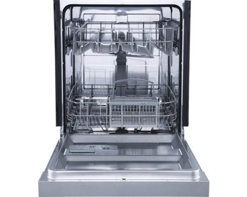 Geöffneter Geschirrspüler mit Geschirrkörben