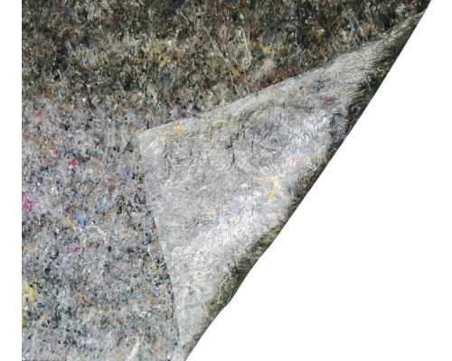 Nahaufnahme einer Dämmmatte mit einer Aluminiumschicht